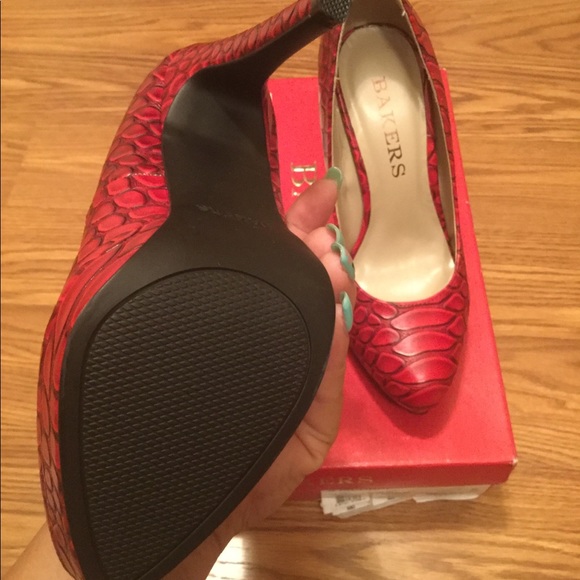 Bakers Shoes Salebakers High Heeled Red Shoes Poshmark